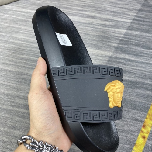 Cheap Versace Slippers For Men #1220274 Replica Wholesale [$45.00 USD] [ITEM#1220274] on Replica Versace Slippers