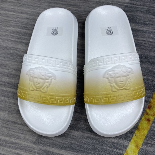 Cheap Versace Slippers For Men #1220283 Replica Wholesale [$45.00 USD] [ITEM#1220283] on Replica Versace Slippers