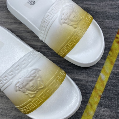 Cheap Versace Slippers For Men #1220283 Replica Wholesale [$45.00 USD] [ITEM#1220283] on Replica Versace Slippers