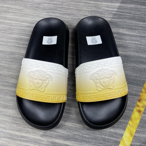 Cheap Versace Slippers For Men #1220284 Replica Wholesale [$45.00 USD] [ITEM#1220284] on Replica Versace Slippers