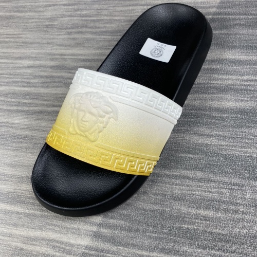 Cheap Versace Slippers For Men #1220284 Replica Wholesale [$45.00 USD] [ITEM#1220284] on Replica Versace Slippers