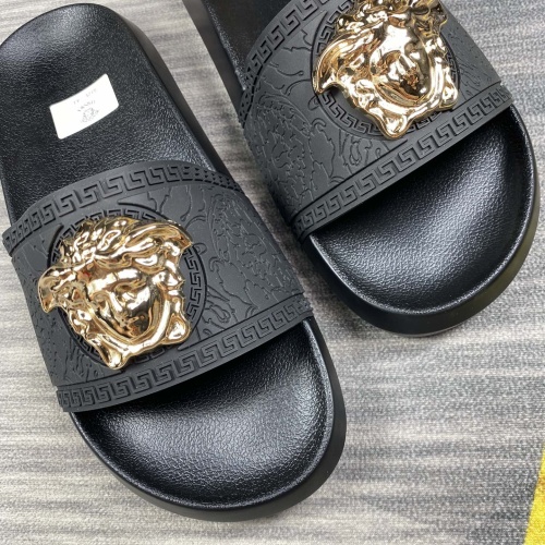 Cheap Versace Slippers For Men #1220286 Replica Wholesale [$45.00 USD] [ITEM#1220286] on Replica Versace Slippers