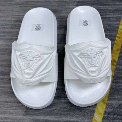 Cheap Versace Slippers For Men #1220293 Replica Wholesale [$45.00 USD] [ITEM#1220293] on Replica Versace Slippers