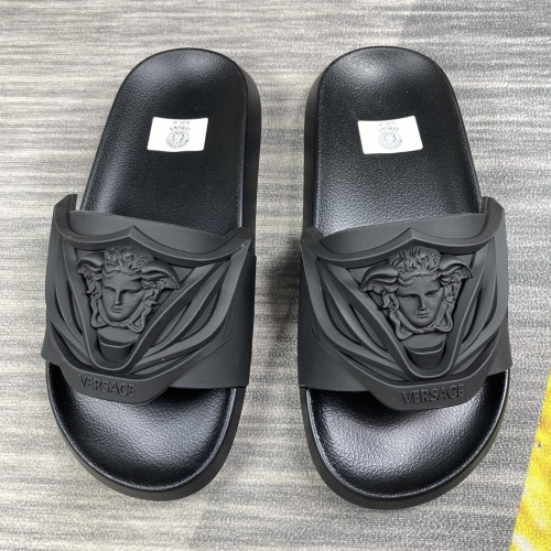 Cheap Versace Slippers For Men #1220294 Replica Wholesale [$45.00 USD] [ITEM#1220294] on Replica Versace Slippers