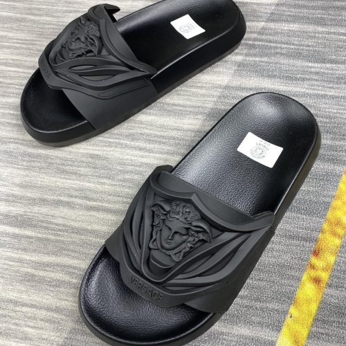 Cheap Versace Slippers For Men #1220294 Replica Wholesale [$45.00 USD] [ITEM#1220294] on Replica Versace Slippers