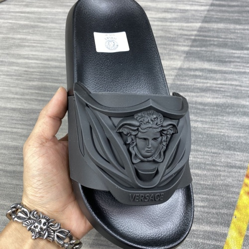 Cheap Versace Slippers For Men #1220294 Replica Wholesale [$45.00 USD] [ITEM#1220294] on Replica Versace Slippers