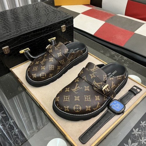 Cheap Louis Vuitton Slippers For Men #1220493 Replica Wholesale [$72.00 USD] [ITEM#1220493] on Replica Louis Vuitton Slippers