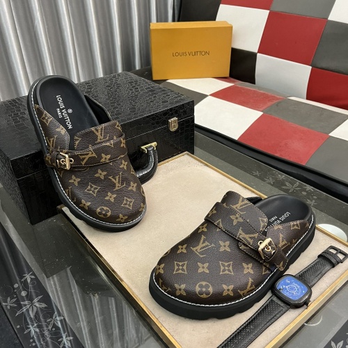 Cheap Louis Vuitton Slippers For Men #1220493 Replica Wholesale [$72.00 USD] [ITEM#1220493] on Replica Louis Vuitton Slippers