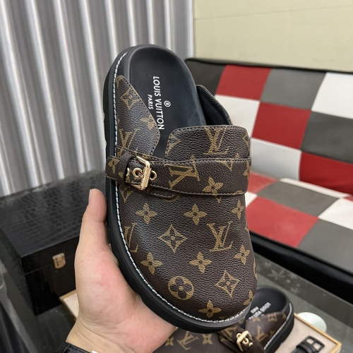 Cheap Louis Vuitton Slippers For Men #1220493 Replica Wholesale [$72.00 USD] [ITEM#1220493] on Replica Louis Vuitton Slippers