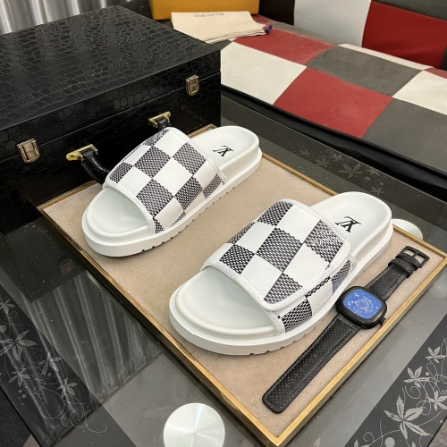 Cheap Louis Vuitton Slippers For Men #1220498 Replica Wholesale [$56.00 USD] [ITEM#1220498] on Replica Louis Vuitton Slippers