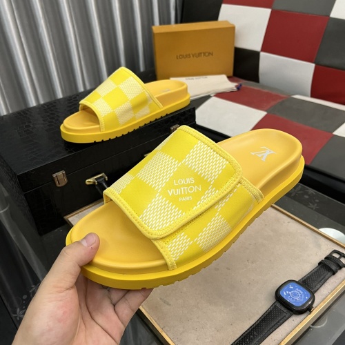 Cheap Louis Vuitton Slippers For Men #1220503 Replica Wholesale [$56.00 USD] [ITEM#1220503] on Replica Louis Vuitton Slippers