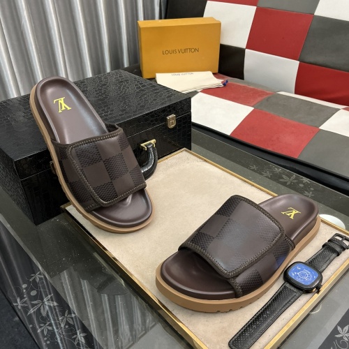 Cheap Louis Vuitton Slippers For Men #1220507 Replica Wholesale [$56.00 USD] [ITEM#1220507] on Replica Louis Vuitton Slippers