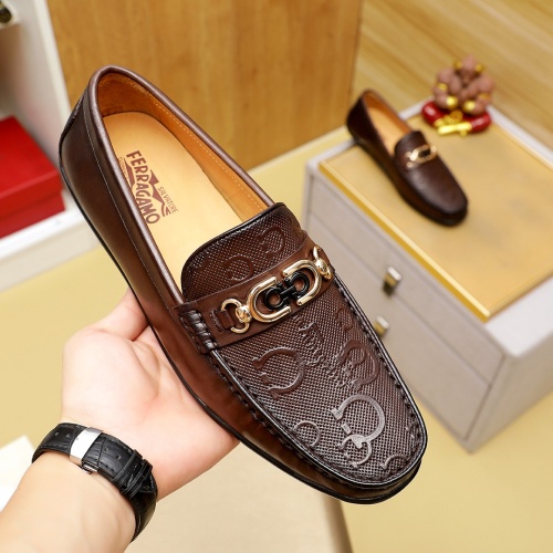 Cheap Salvatore Ferragamo Leather Shoes For Men #1220603 Replica Wholesale [$76.00 USD] [ITEM#1220603] on Replica Salvatore Ferragamo Leather Shoes