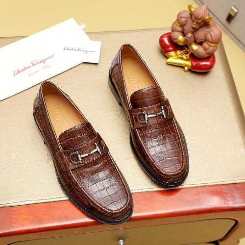 Cheap Salvatore Ferragamo Leather Shoes For Men #1220605 Replica Wholesale [$88.00 USD] [ITEM#1220605] on Replica Salvatore Ferragamo Leather Shoes