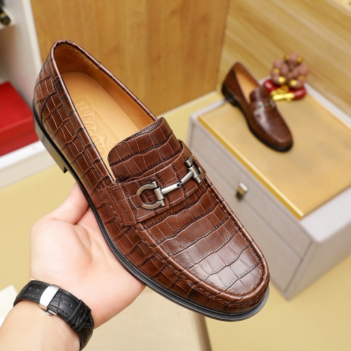 Cheap Salvatore Ferragamo Leather Shoes For Men #1220605 Replica Wholesale [$88.00 USD] [ITEM#1220605] on Replica Salvatore Ferragamo Leather Shoes