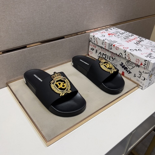 Cheap Dolce &amp; Gabbana D&amp;G Slippers For Men #1220677 Replica Wholesale [$48.00 USD] [ITEM#1220677] on Replica Dolce &amp; Gabbana D&amp;G Slippers