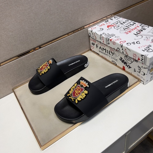 Cheap Dolce &amp; Gabbana D&amp;G Slippers For Men #1220678 Replica Wholesale [$48.00 USD] [ITEM#1220678] on Replica Dolce &amp; Gabbana D&amp;G Slippers