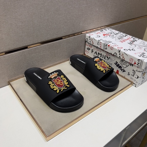 Cheap Dolce &amp; Gabbana D&amp;G Slippers For Men #1220678 Replica Wholesale [$48.00 USD] [ITEM#1220678] on Replica Dolce &amp; Gabbana D&amp;G Slippers