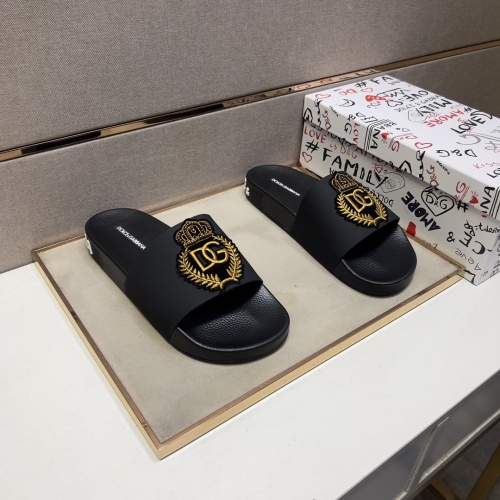 Cheap Dolce &amp; Gabbana D&amp;G Slippers For Men #1220679 Replica Wholesale [$48.00 USD] [ITEM#1220679] on Replica Dolce &amp; Gabbana D&amp;G Slippers