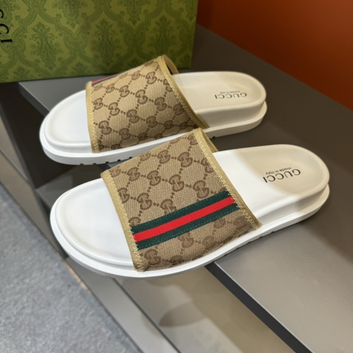 Cheap Gucci Slippers For Men #1220809 Replica Wholesale [$52.00 USD] [ITEM#1220809] on Replica Gucci Slippers