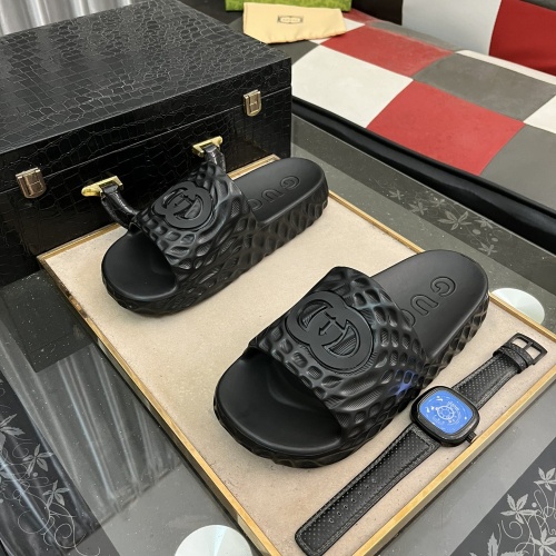 Cheap Gucci Slippers For Men #1220828 Replica Wholesale [$56.00 USD] [ITEM#1220828] on Replica Gucci Slippers