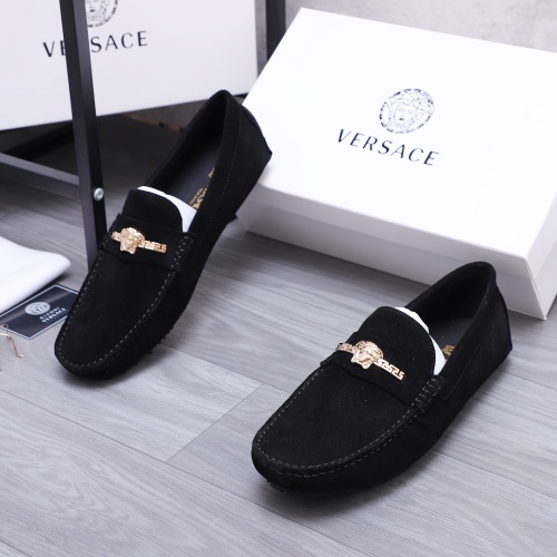 Cheap Versace Leather Shoes For Men #1220832 Replica Wholesale [$68.00 USD] [ITEM#1220832] on Replica Versace Leather Shoes