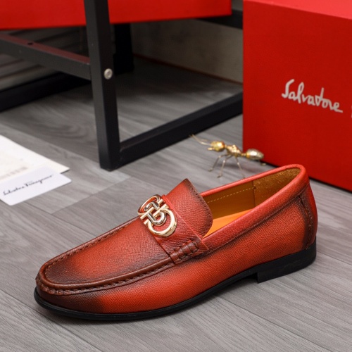 Cheap Salvatore Ferragamo Leather Shoes For Men #1220902 Replica Wholesale [$85.00 USD] [ITEM#1220902] on Replica Salvatore Ferragamo Leather Shoes