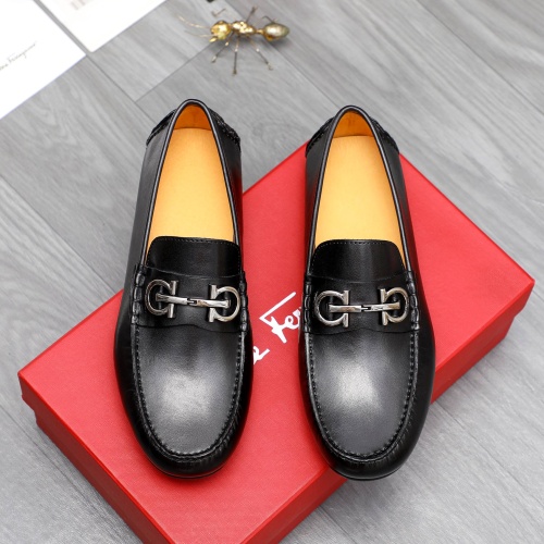 Cheap Salvatore Ferragamo Leather Shoes For Men #1220982 Replica Wholesale [$76.00 USD] [ITEM#1220982] on Replica Salvatore Ferragamo Leather Shoes