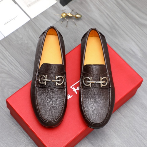 Cheap Salvatore Ferragamo Leather Shoes For Men #1220983 Replica Wholesale [$76.00 USD] [ITEM#1220983] on Replica Salvatore Ferragamo Leather Shoes