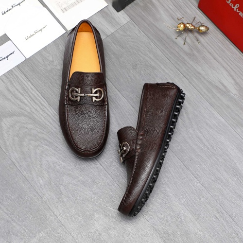 Cheap Salvatore Ferragamo Leather Shoes For Men #1220983 Replica Wholesale [$76.00 USD] [ITEM#1220983] on Replica Salvatore Ferragamo Leather Shoes