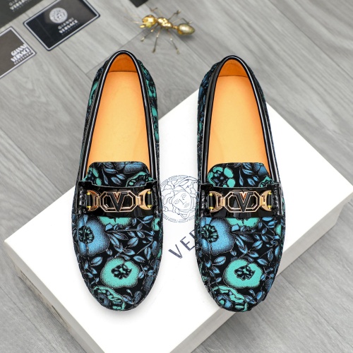 Cheap Versace Leather Shoes For Men #1220985 Replica Wholesale [$68.00 USD] [ITEM#1220985] on Replica Versace Leather Shoes