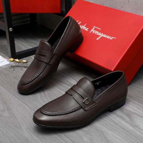 Cheap Salvatore Ferragamo Leather Shoes For Men #1221001 Replica Wholesale [$80.00 USD] [ITEM#1221001] on Replica Salvatore Ferragamo Leather Shoes