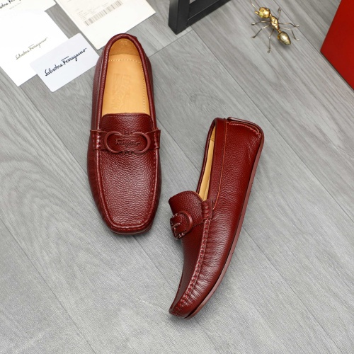 Cheap Salvatore Ferragamo Leather Shoes For Men #1221160 Replica Wholesale [$82.00 USD] [ITEM#1221160] on Replica Salvatore Ferragamo Leather Shoes