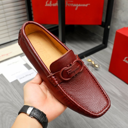 Cheap Salvatore Ferragamo Leather Shoes For Men #1221160 Replica Wholesale [$82.00 USD] [ITEM#1221160] on Replica Salvatore Ferragamo Leather Shoes