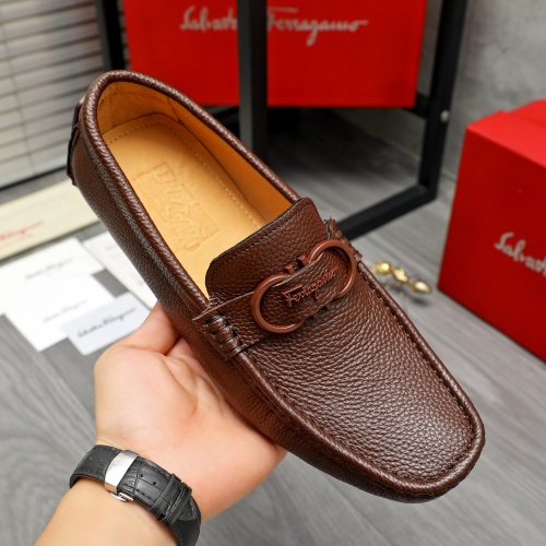 Cheap Salvatore Ferragamo Leather Shoes For Men #1221161 Replica Wholesale [$82.00 USD] [ITEM#1221161] on Replica Salvatore Ferragamo Leather Shoes