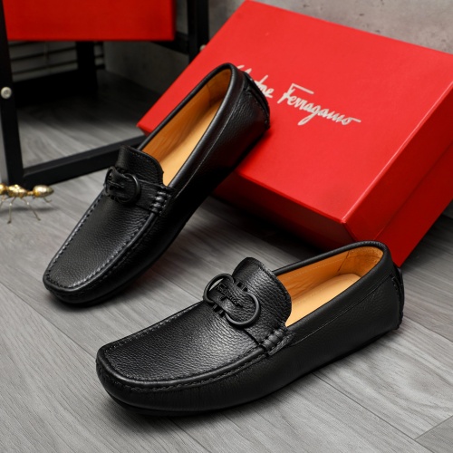 Cheap Salvatore Ferragamo Leather Shoes For Men #1221163 Replica Wholesale [$82.00 USD] [ITEM#1221163] on Replica Salvatore Ferragamo Leather Shoes