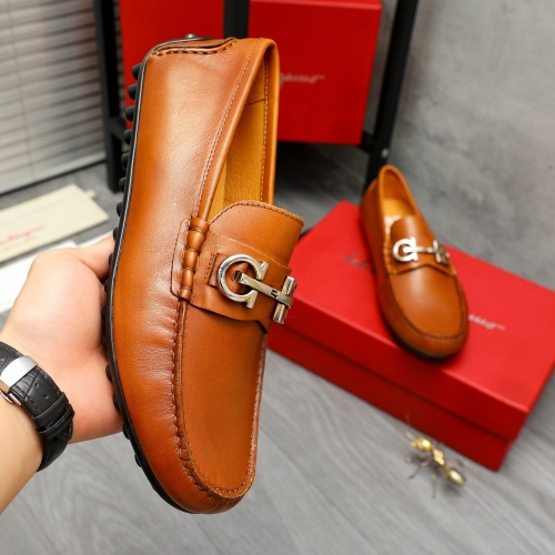 Cheap Salvatore Ferragamo Leather Shoes For Men #1221228 Replica Wholesale [$76.00 USD] [ITEM#1221228] on Replica Salvatore Ferragamo Leather Shoes