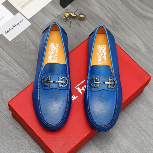 Cheap Salvatore Ferragamo Leather Shoes For Men #1221229 Replica Wholesale [$76.00 USD] [ITEM#1221229] on Replica Salvatore Ferragamo Leather Shoes