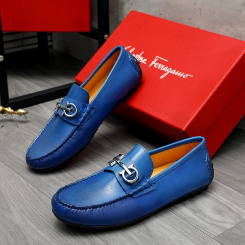 Cheap Salvatore Ferragamo Leather Shoes For Men #1221229 Replica Wholesale [$76.00 USD] [ITEM#1221229] on Replica Salvatore Ferragamo Leather Shoes