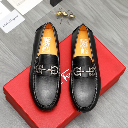 Cheap Salvatore Ferragamo Leather Shoes For Men #1221230 Replica Wholesale [$76.00 USD] [ITEM#1221230] on Replica Salvatore Ferragamo Leather Shoes