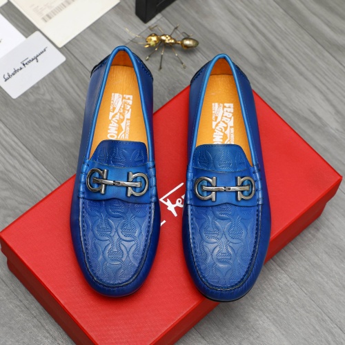 Cheap Salvatore Ferragamo Leather Shoes For Men #1221232 Replica Wholesale [$76.00 USD] [ITEM#1221232] on Replica Salvatore Ferragamo Leather Shoes