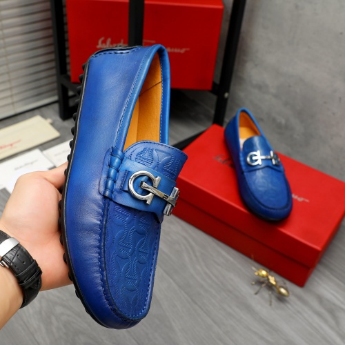 Cheap Salvatore Ferragamo Leather Shoes For Men #1221232 Replica Wholesale [$76.00 USD] [ITEM#1221232] on Replica Salvatore Ferragamo Leather Shoes