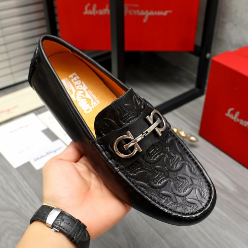 Cheap Salvatore Ferragamo Leather Shoes For Men #1221233 Replica Wholesale [$76.00 USD] [ITEM#1221233] on Replica Salvatore Ferragamo Leather Shoes