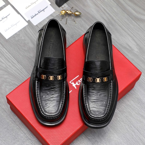 Cheap Salvatore Ferragamo Leather Shoes For Men #1221252 Replica Wholesale [$92.00 USD] [ITEM#1221252] on Replica Salvatore Ferragamo Leather Shoes