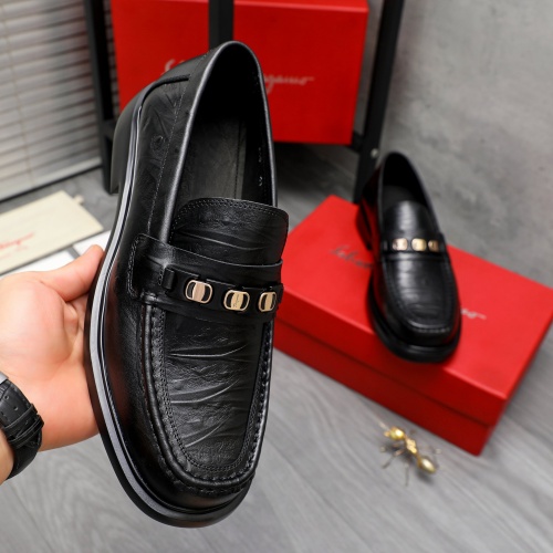 Cheap Salvatore Ferragamo Leather Shoes For Men #1221252 Replica Wholesale [$92.00 USD] [ITEM#1221252] on Replica Salvatore Ferragamo Leather Shoes