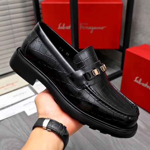 Cheap Salvatore Ferragamo Leather Shoes For Men #1221263 Replica Wholesale [$92.00 USD] [ITEM#1221263] on Replica Salvatore Ferragamo Leather Shoes