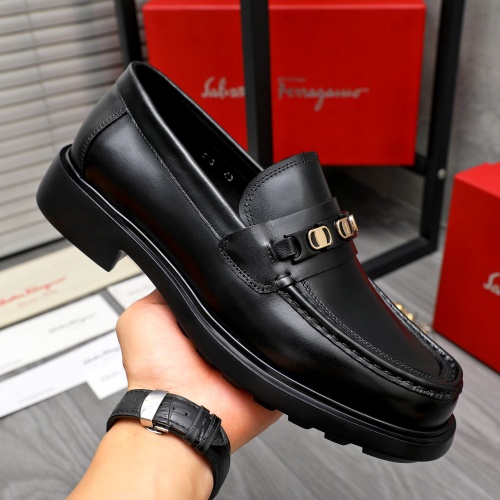 Cheap Salvatore Ferragamo Leather Shoes For Men #1221266 Replica Wholesale [$92.00 USD] [ITEM#1221266] on Replica Salvatore Ferragamo Leather Shoes