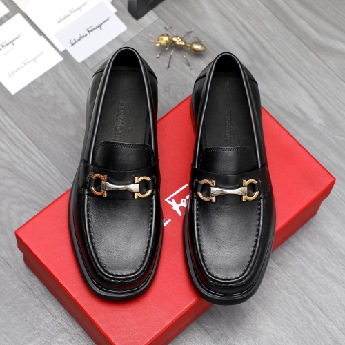 Cheap Salvatore Ferragamo Leather Shoes For Men #1221270 Replica Wholesale [$92.00 USD] [ITEM#1221270] on Replica Salvatore Ferragamo Leather Shoes