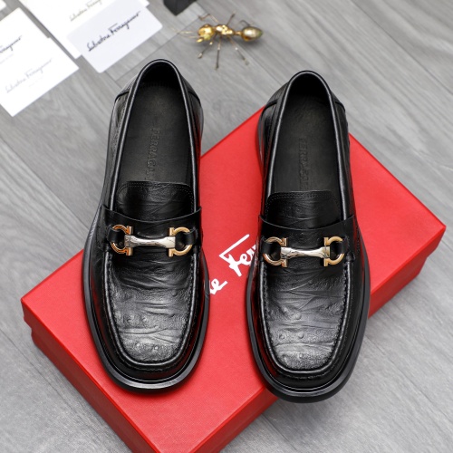 Cheap Salvatore Ferragamo Leather Shoes For Men #1221271 Replica Wholesale [$92.00 USD] [ITEM#1221271] on Replica Salvatore Ferragamo Leather Shoes