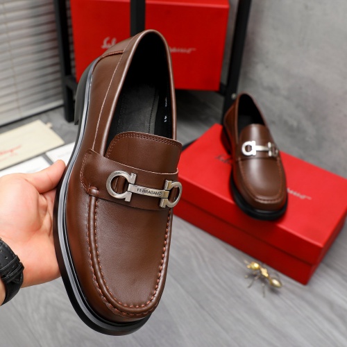 Cheap Salvatore Ferragamo Leather Shoes For Men #1221272 Replica Wholesale [$92.00 USD] [ITEM#1221272] on Replica Salvatore Ferragamo Leather Shoes